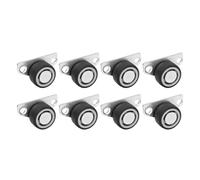 Mini roulettes à montage latéral, de meubles en caoutchouc silencieuses, roues directionnelles for tiroirs chariot, armoires cuisine, 4/16 pièces(8 PCS)