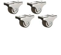 Mini roulettes extra-plates - Roulettes en caoutchouc TPR à direction fixe de 1 à 2 pouces for tiroirs et petits meubles (options 2/4/8/16 pièces)(4 pcs Directional,1.5 inch)