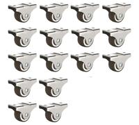Mini roulettes extra-plates - Roulettes en caoutchouc TPR à direction fixe de 1 à 2 pouces for tiroirs et petits meubles (options 2/4/8/16 pièces)(16 pcs Directional,2 inch)