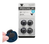 Mini roulettes,Mini roulettes | roues collantes, ensemble de 4 mini, non pivotantes pour boîte de rangement, poubelle, carton mobile