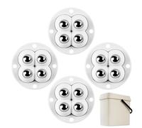 Mini roulettes,Poulie de roulette de type mini pâte rotative 4 pièces | Roues pivotantes universelles pour meubles de de bacs, poulie d'appareils électroménagers pour cuisine