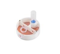 Mini Round Ant Farm Nest - White Plastic Educational Colony Kit with Water Feeder & Multiple Chambers for Observation Boîte à Fourmis