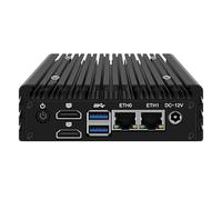 Mini routeur d'ordinateur sans ventilateur N150 (jusqu'à 3,6 GHz) avec 2 x Inteli226, DDR5 M.2 PCIE3.0 2 x SATA3.0, WiFi6 USB 3.2, 4K 2HD, support pour bureau à domicile, OPNsense AES-NI, pas de RAM