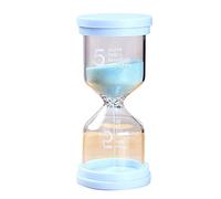 Mini sablier de 5 pour minuterie de Douche/minuterie de brossage des avec Ventouse (Blue, One Size)