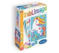 Mini Sablimage Licornes Magiques 4 Tableaux 12x16cm, Petit Format - Kit Sable Colore - Coffret Creatif 4 Ans - Set Enfant Et Carte Animaux