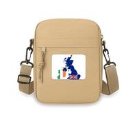 Mini sac à bandoulière avec carte de la Grande-Bretagne et drapeau de l'Irlande pour téléphone portable