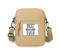 Mini sac à bandoulière avec citation « Best Mom Ever » pour la fête des mères