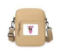 Mini sac à bandoulière avec inscription « I Hope We Choose Love » - Art déco - Pour téléphone portable