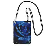 Mini sac à bandoulière bleu rose pour téléphone portable pour homme et femme - Mini sac à main imperméable pour téléphone portable avec sangle réglable - Pochette de voyage pour téléphone portable
