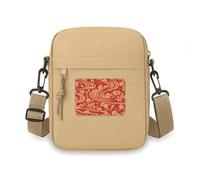 Mini sac à bandoulière bouclé rouge de culture japonaise pour téléphone portable