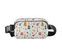 Mini sac à bandoulière classique avec sangle réglable pour voyage, course à pied, randonnée, Musique classique Reggae Color, 1 Size
