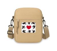 Mini sac à bandoulière Cupidon Ange rouge avec motif cœur conation pour téléphone portable