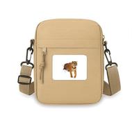 Mini sac à bandoulière en papier avec motif de tigre et chats pour téléphone portable