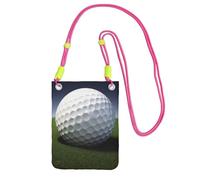 Mini sac à bandoulière imperméable pour téléphone portable avec sangle réglable et motif balle de golf pour femme et homme
