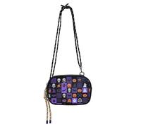 Mini sac à bandoulière mystérieux violet pour Halloween pour homme imperméable avec fentes pour cartes de crédit en nylon petit sac à bandoulière pour téléphone promener le chien carteras para mujer