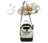 Mini sac à bandoulière pour homme et femme, sac à bandoulière pour téléphone portable, sacoche pour entraînement, vacances, trajets en plein air, Couleur crème., Refer to description