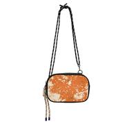Mini sac à bandoulière rétro chiné orange et blanc pour femme avec sangle réglable en nylon pour téléphone portable Take a walk bolso manos libres para mujer