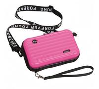 Mini sac à bandoulière - Sac à bandoulière élégant et durable à coque rigide avec sangle réglable Forever Young pour femme - Rose, rose, Small