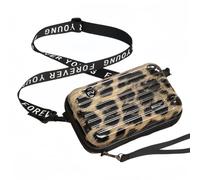 Mini sac à bandoulière - Sac à bandoulière élégant et durable à coque rigide avec sangle réglable Forever Young pour femme - Imprimé léopard, imprimé léopard, Small