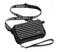 Mini sac à bandoulière - Sacoche et Sac à bandoulière élégant et durable à coque rigide avec sangle réglable Forever Young pour femme - Noir, noir, Small
