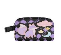Mini sac à déjeuner étanche avec boucle isotherme pour le travail, le bureau, renard drôle violet à carreaux bolso para almuerzo Mujer