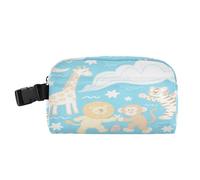 Mini sac à déjeuner étanche portable avec boucle isotherme pour l'école, l'université, animal mignon, girafe bleu, jaune, blanc, bulto de lonchera para hombres