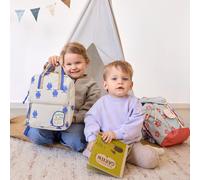 Mini Sac à dos bébé carré Happy Trails Grenouille (20,5x27 cm)