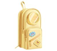 Mini sac à dos en toile avec marqueur de grande capacité, organiseur de stylos multicouche avec fenêtre transparente, sac de rangement portable à fermeture éclair, cadeau pour étudiants, artistes