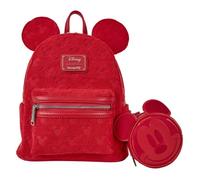 Loungefly Disney Mickey Backpack + Coin Purse Rouge