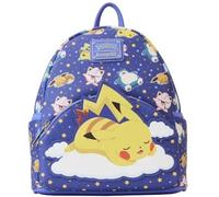 Loungefly Petit sac à dos scolaire Pikachu endormi et ses amis Pokémon Multicolore