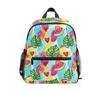 Mini sac à dos motif feuilles tropicales pastèque pour filles et garçons, Feuille tropicale de pastèque, Small, Sacs à dos cool imprimé football