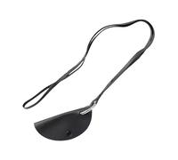 Mini sac à dos nu - Étui à clés en cuir | Accessoire de mode avec demi-cercle | Sac à chaîne de clés | Poche pour écouteurs en cuir PU pour oreillettes filaires, clés, cartes, porte-cou , Noir