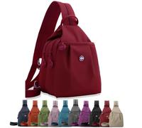 Mini Sac À Dos Simple 3 En 1, Fourre-tout De Voyage Antivol, Sac De Banlieue Étanche À 2 Voies, Sac À Dos À Bandoulière En Tissu Oxford(Red)