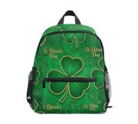 Mini sac à dos vert de la Saint-Patrick pour filles et garçons, Saint Patrick Vert, Small, Sacs à dos cool imprimé football | Sacs à dos légers pour enfants de 3 à 8 ans avec étiquette nominative