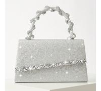 Mini sac à main chaîne brillante, sac de soirée orné de strass, accessoire parfait pour les robes de bal des femmes, les robes à paillettes, les robes élégantes. Convient pour les demoiselles d'honneu