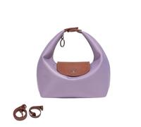 Mini sac à main convertible pour femme avec fermeture éclair à rabat | Petit sac sous les bras en nylon, 2 sangles, fermeture éclair, design minimaliste, sac à bandoulière en forme de demi-lune