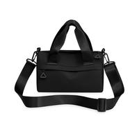 Mini sac de gym, petit sac de sport pour femme, petit sac à bandoulière imperméable, léger, fermeture éclair, sac fourre-tout avec sangle réglable, Noir , Taille unique