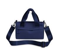 Mini sac de gym, petit sac de sport pour femme, petit sac à bandoulière imperméable, léger, fermeture éclair, sac fourre-tout avec sangle réglable, bleu marine, Taille unique