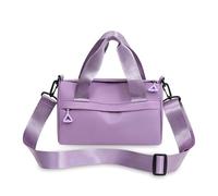 Mini sac de gym, petit sac de sport pour femme, petit sac à bandoulière imperméable, léger, fermeture éclair, sac fourre-tout avec sangle réglable, violet clair, Taille unique