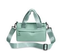 Mini sac de gym, petit sac de sport pour femme, petit sac à bandoulière imperméable, léger, fermeture éclair, sac fourre-tout avec sangle réglable, Vert, Taille unique