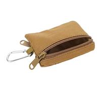 Mini Sac de Poche Molle Porte-Monnaie Extérieur Portable avec Mousqueton pour Le Camping et l'Extérieur à Fermeture à Glissière Bronzer