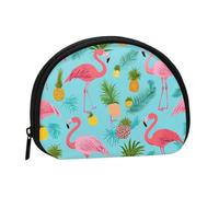 Mini sac de rangement avec impression flamant rose, petit portefeuille porte-monnaie avec mini sac à fermeture éclair pour changer le sac pour les clés de monnaie, vous pouvez également ranger