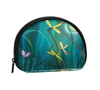 Mini sac de rangement Dancing with Libellules - Petit porte-monnaie avec fermeture éclair - Porte-monnaie pour clés de monnaie - Vous pouvez également ranger tous les petits objets que vous voulez,