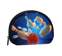 Mini sac de rangement portable en forme de boule de bowling en forme de coquillage pour pièces de monnaie