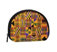 Mini sac de rangement portable en forme de coquillage imprimé africain