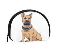 Mini sac de rangement portable en forme de coquillage imprimé bouledogue français