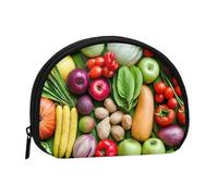 Mini sac de rangement pour fruits et légumes frais avec fermeture éclair pour clés de monnaie, vous pouvez également ranger tous les petits objets que vous voulez, Noir , Taille unique, Pochette à