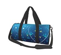 Mini sac de voyage pliable bleu avec imprimé tourbillon de fleurs, sac de gym pour femme, grand sac fourre-tout pour le sport et les voyages, Noir , Taille unique