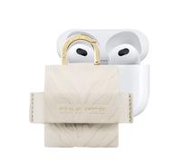 Mini Sac pour AirPods 3 Modèle Flo Texturé Zébré avec Mousqueton Beige