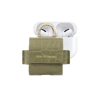Mini Sac pour AirPods Pro 1 / Pro 2 Modèle Flo Texturé Croco avec Mousqueton Vert